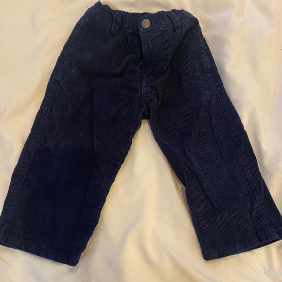 Nautica wide-wale corduroy pants, men's size W35 (approx.) cotton navy blue type Vintage Second Hand